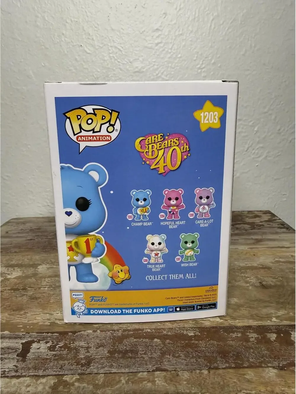 Funko Pop! Animation‎ Care Bears 40th Anniversary Champ Bear #1203 Vinyl Figure